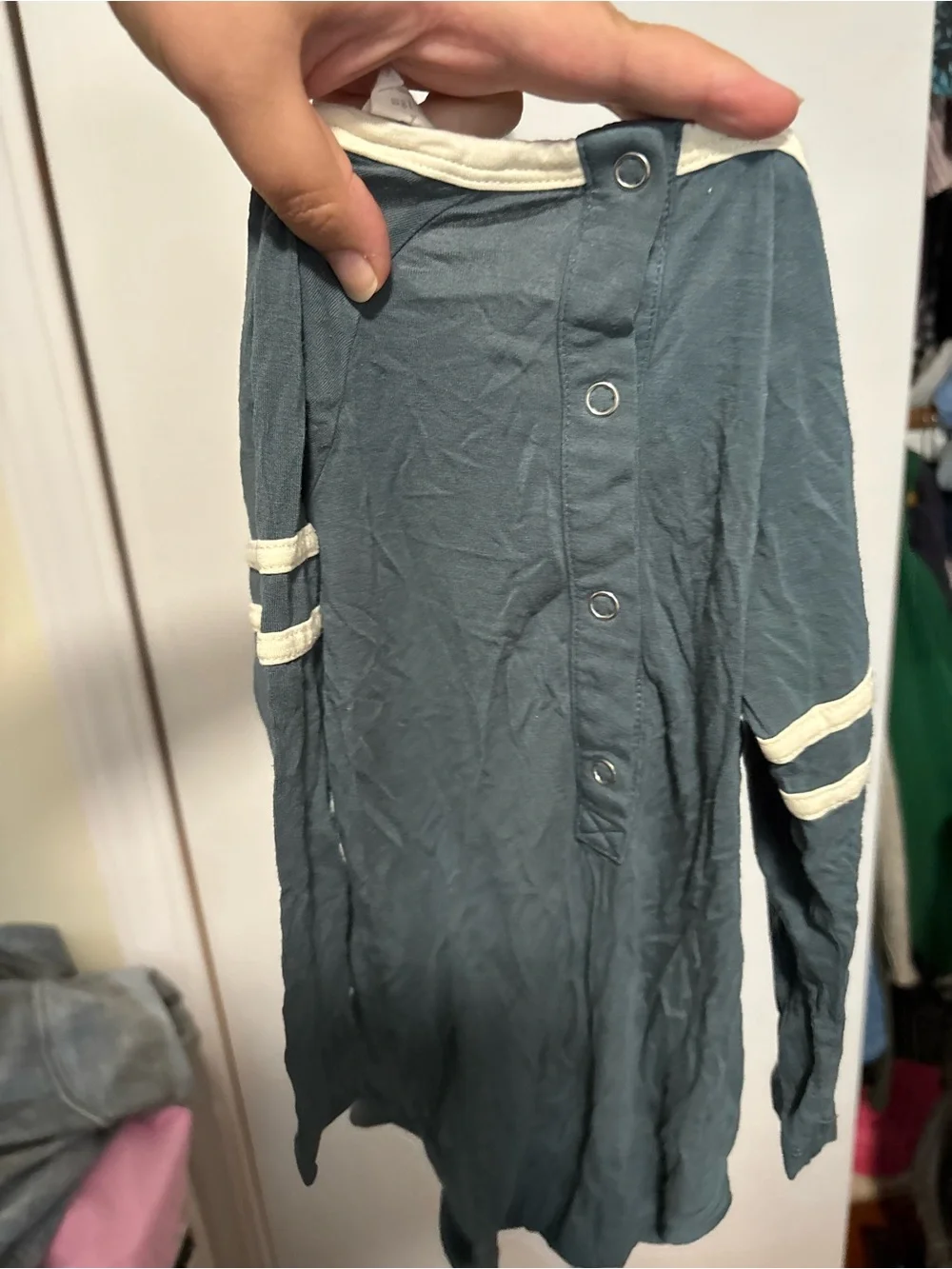 Kate Quinn 12-18 month matching set Long Sleeve Top & Pants Slate Blue bamboo